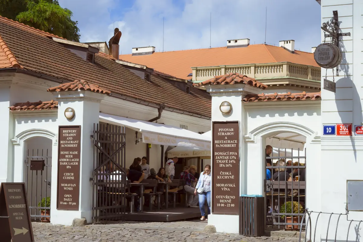 Strahov Monastery's on-site brewery, a local gem crafting exquisite brews within the historic complex