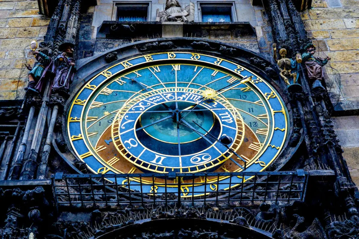 Colorful Astronomical Clock in Prague