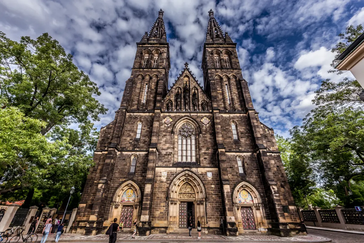 Exteriors of Vysehrad Basilica, St. Peter and St. Paul, Prague