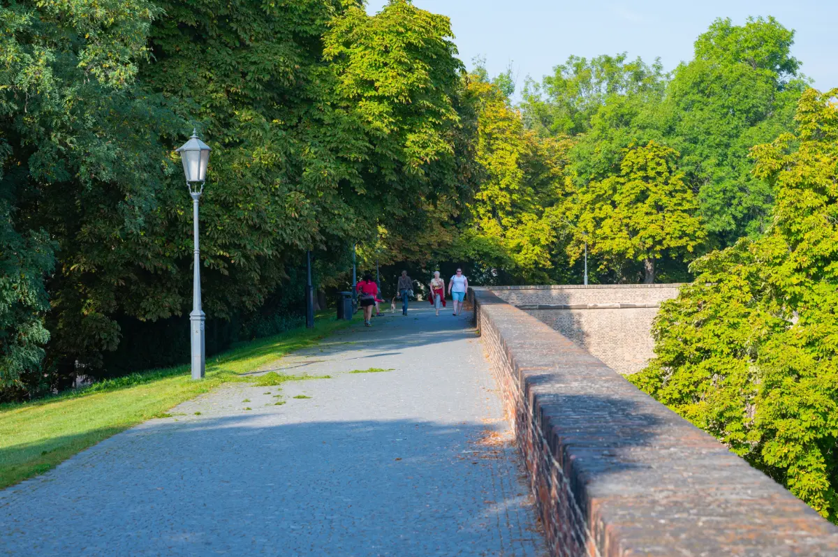 Panoramic view of Prague and surroundings from Vysehrad