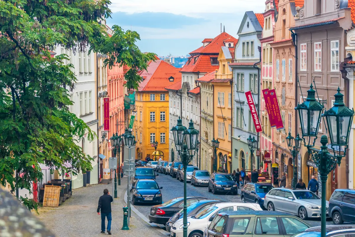 Nerudova Street in Prague's Lesser Town