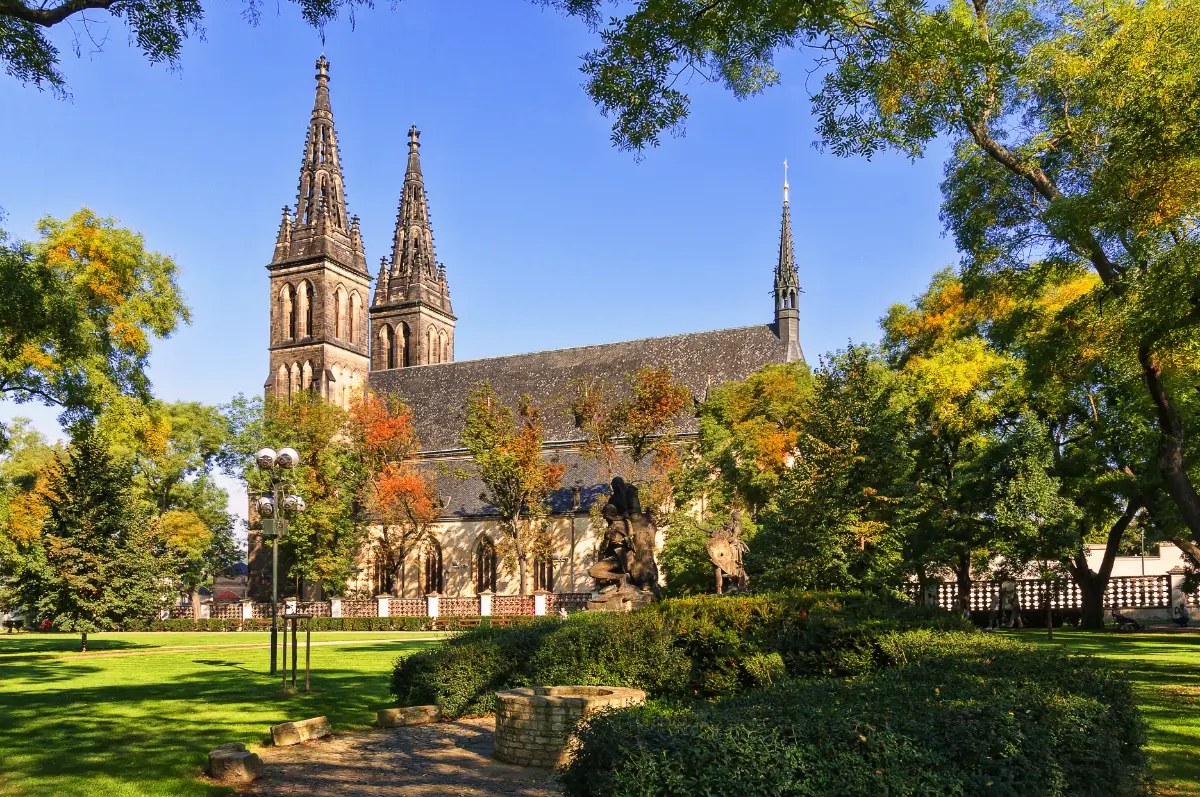 Neo Gothic Basilica of St Peter and St Paul in Vysehrad fortress, Prague